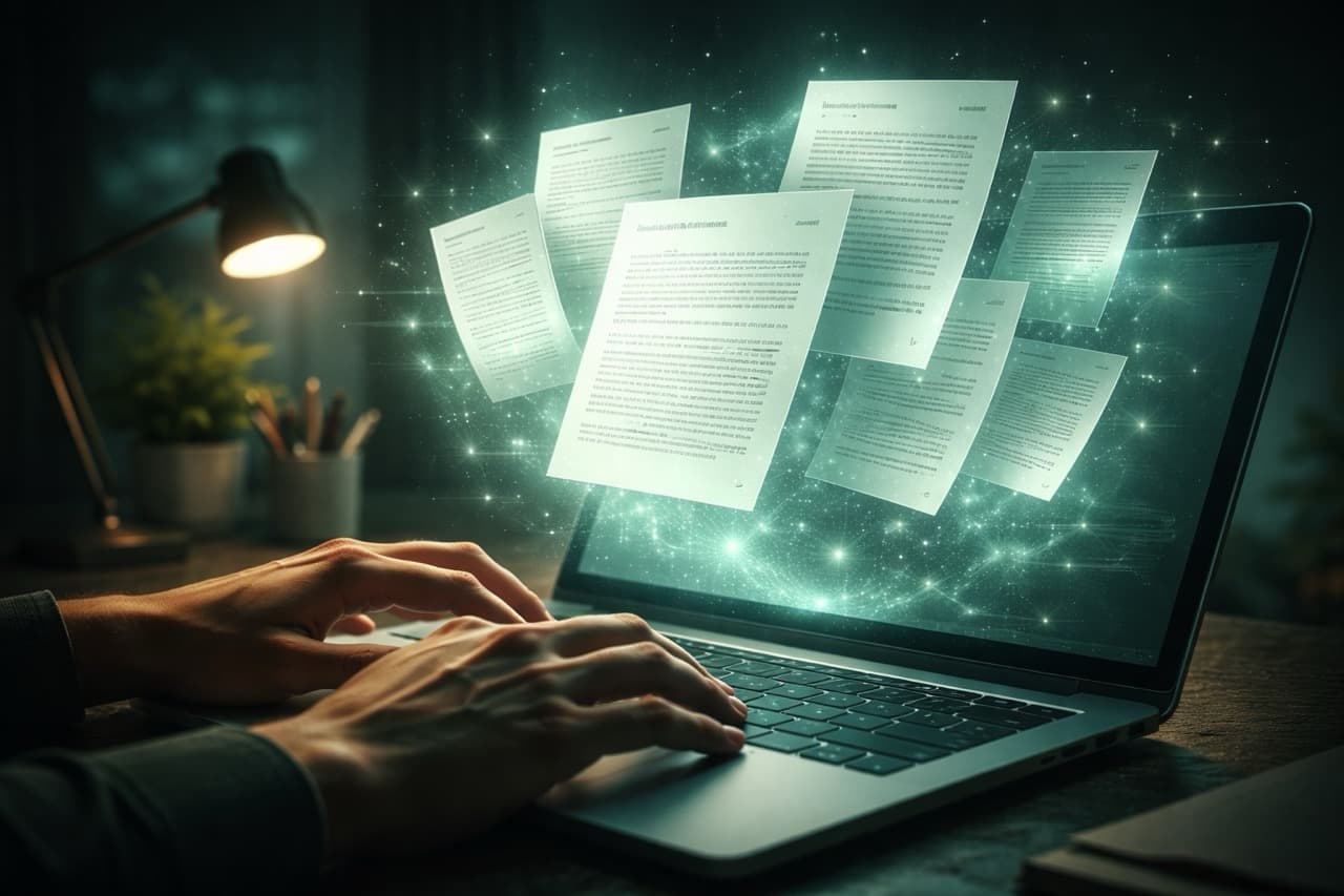 Expert academic writer at work